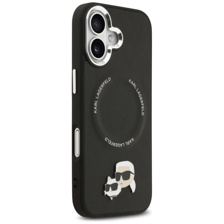 KARL LAGERFELD case for IPHONE 17 compatible with MagSafe KLHMP17SPSMLRKCK (PU K&C Pins) black