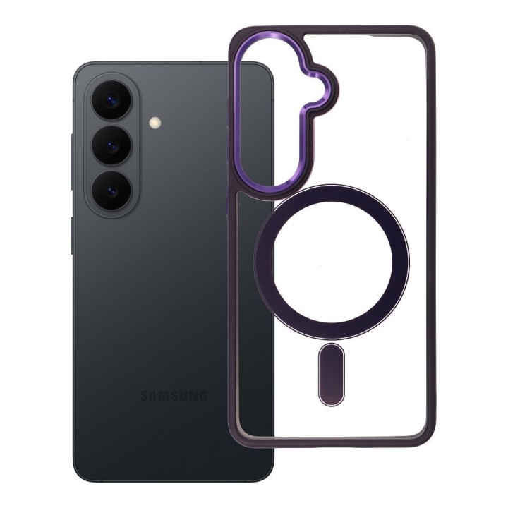 Чехол для Samsung S26 Color Edge Mag Cover совместимый с MagSafe фиолетовый