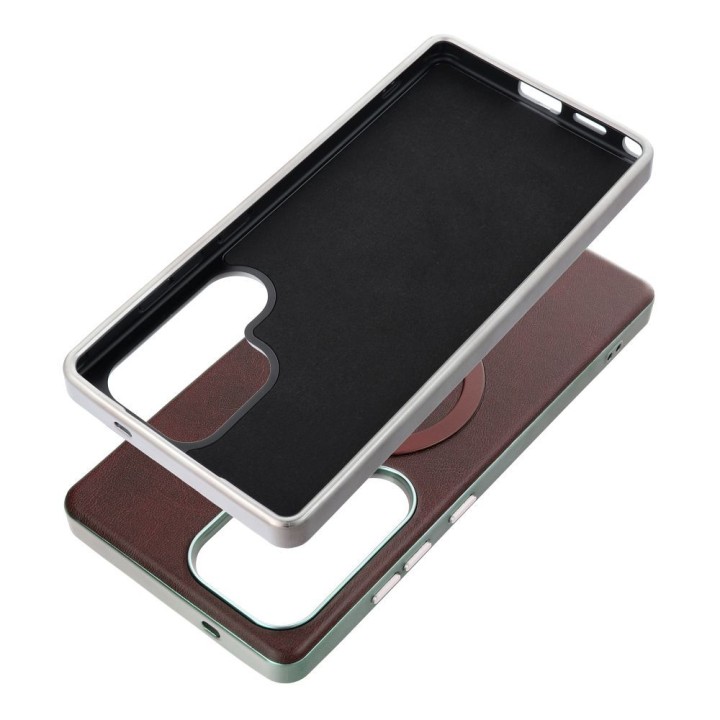 Чохол для Samsung S26 Gentleman Mag Cover сумісний з MagSafe коричневий