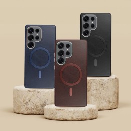 Case for Samsung S26 ULTRA Gentleman Mag Cover MagSafe compatible brown