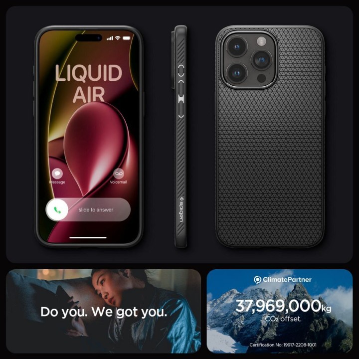 SPIGEN чехол LIQUID AIR для IPHONE 15 Pro matte black