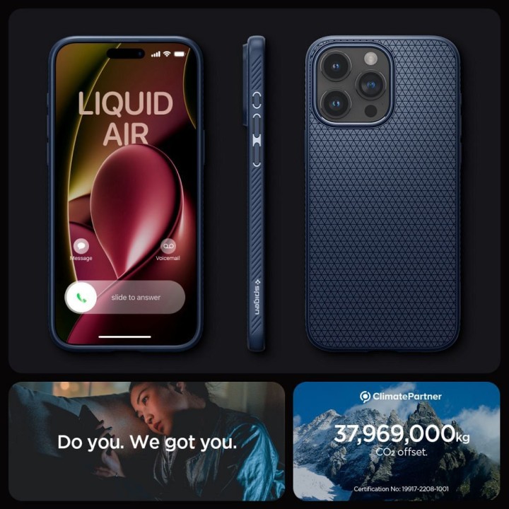 SPIGEN чехол LIQUID AIR для IPHONE 15 Pro Max navy blue