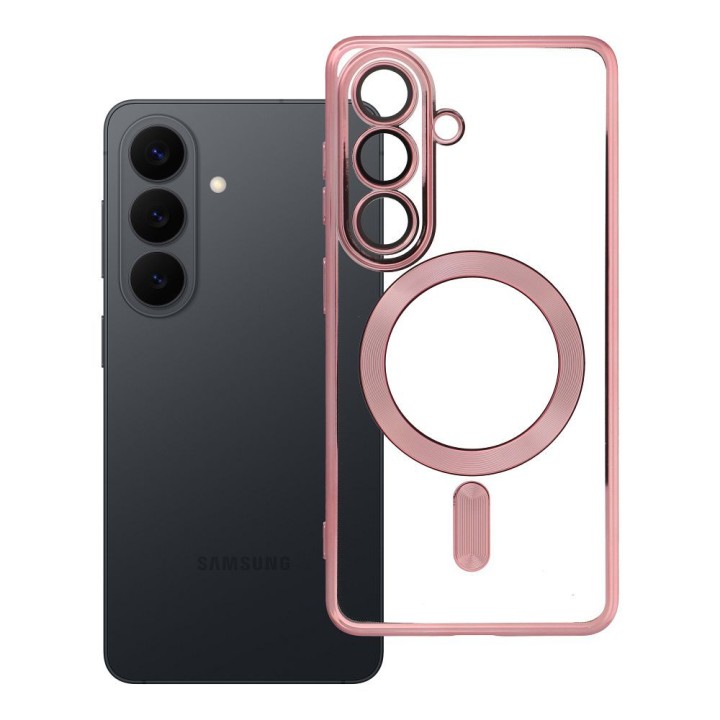 Etui na Samsung S26 Electro Mag Cover zgodne z MagSafe złoto różowe