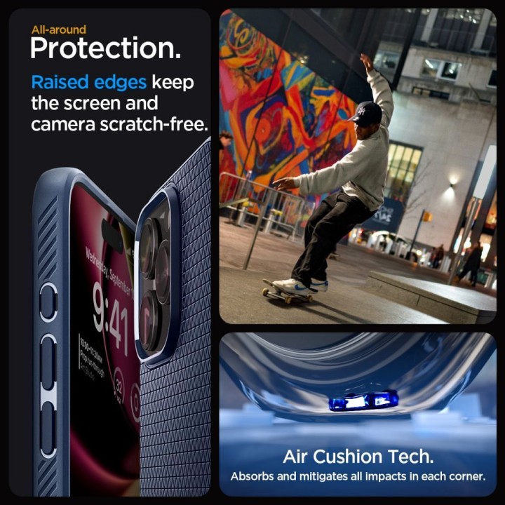 SPIGEN чохол LIQUID AIR для IPHONE 15 Pro Max navy blue