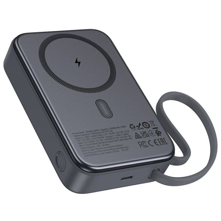 Power bank Hoco 20000 mAh MagSafe compatible QC PD 45W Q44A black