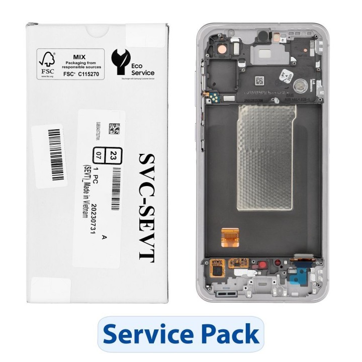 ServicePack LCD display for SAMSUNG A56 5G A566B Pink GH82-36829D