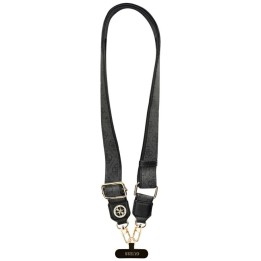 GUESS universal strap GUUCNP4DGMK (4G PU Strap Tether Patch Strass Metal Logo) black
