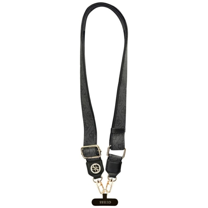 GUESS універсальний ремінець GUUCNP4DGMK (4G PU Strap Tether Patch Strass Metal Logo) чорний