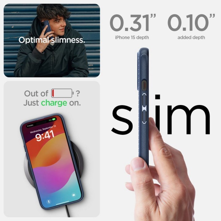 SPIGEN case MAG ARMOR compatible with Magsafe for IPHONE 15 Plus matte black
