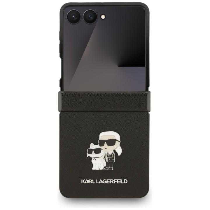 KARL LAGERFELD case for SAMSUNG Z FLIP7 KLHCZF7SAPKCNPK (Saffiano KC PIN) black