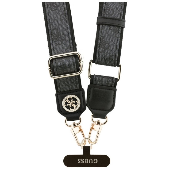 GUESS универсальный ремешок GUUCNP4DGMK (4G PU Strap Tether Patch Strass Metal Logo) черный