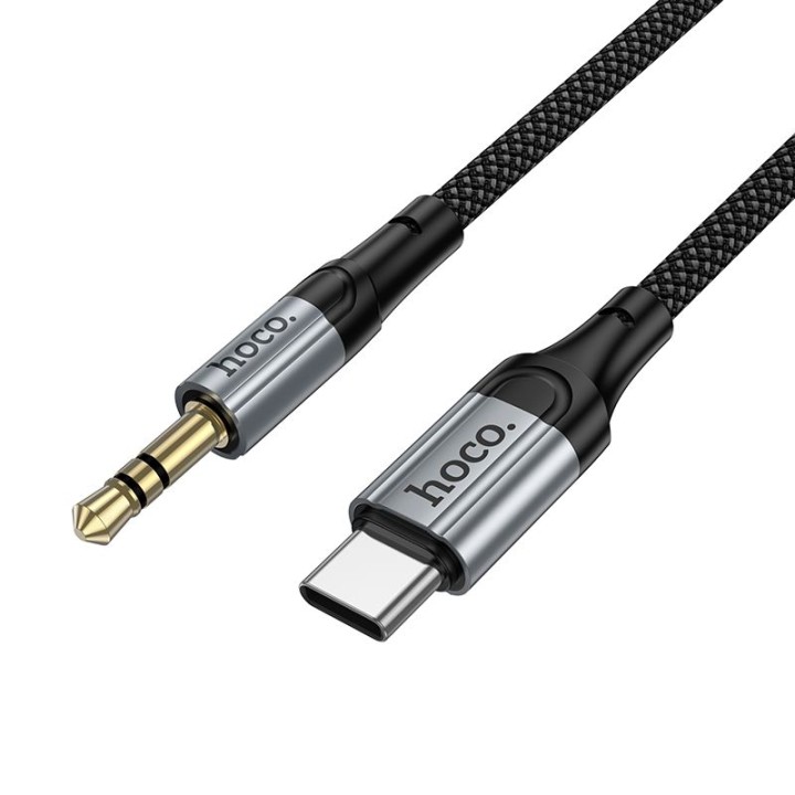 Cable AUX Jack 3,5 mm for USB C Hoco 1,5 m UPA33B black