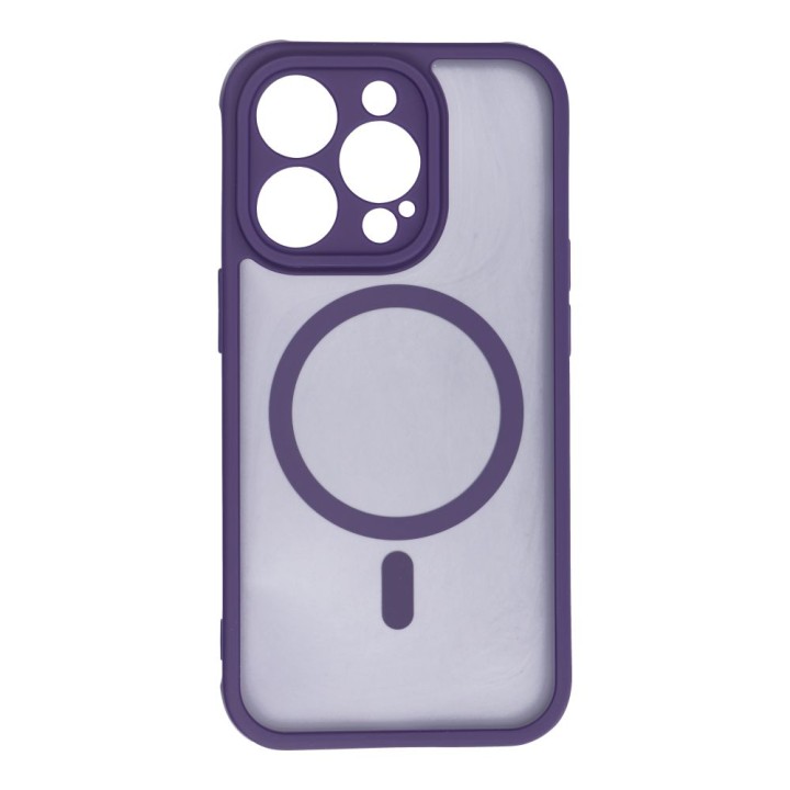 Case for iPhone 14 PRO Full Matte Mag Cover MagSafe compatible purple