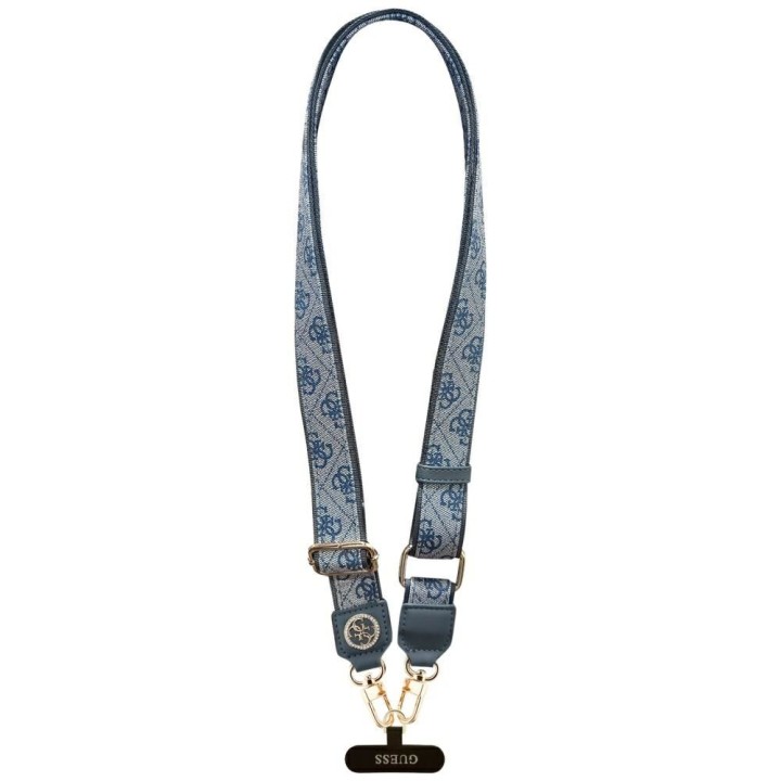 GUESS универсальный ремешок GUUCNP4DGMB (4G PU Strap Tether Patch Strass Metal Logo) синий