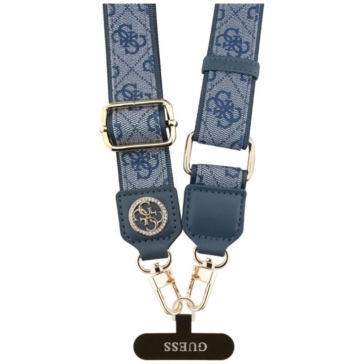 GUESS універсальний ремінець GUUCNP4DGMB (4G PU Strap Tether Patch Strass Metal Logo) синій