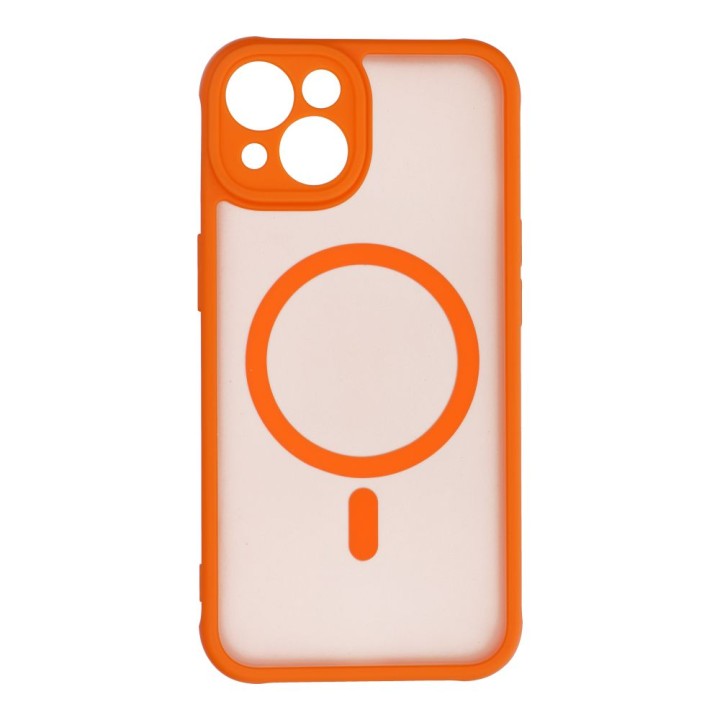 Case for iPhone 14 Full Matte Mag Cover MagSafe compatible orange