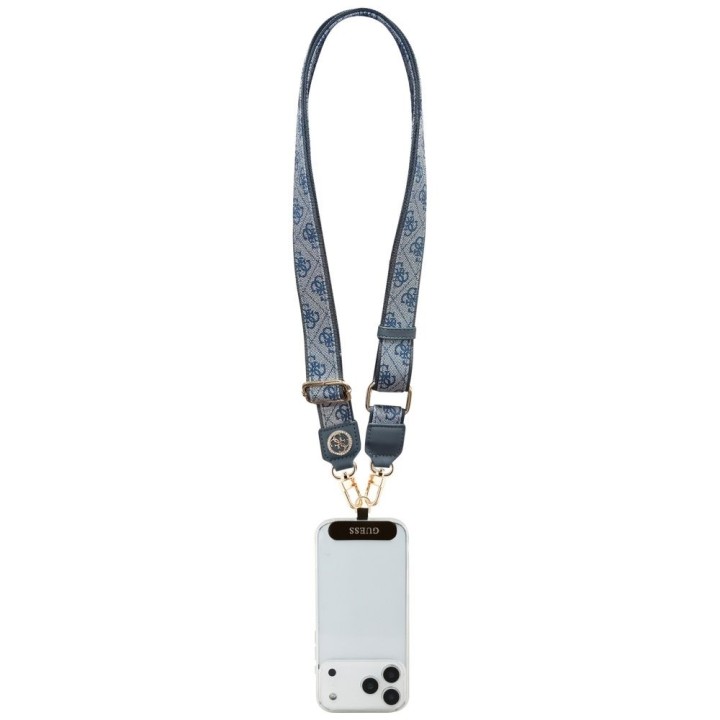 GUESS універсальний ремінець GUUCNP4DGMB (4G PU Strap Tether Patch Strass Metal Logo) синій