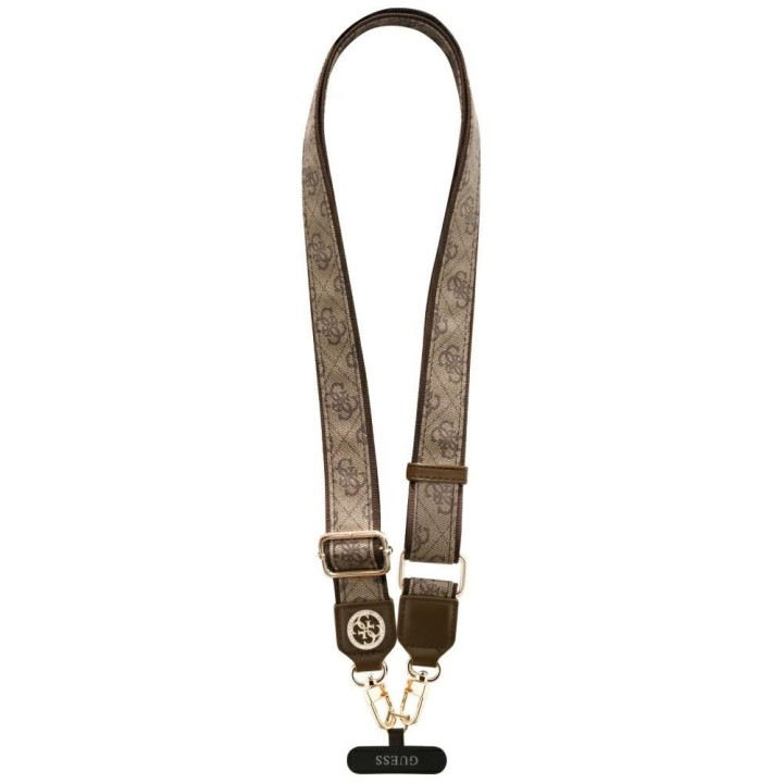 GUESS універсальний ремінець GUUCNP4DGMW (4G PU Strap Tether Patch Strass Metal Logo) коричневий