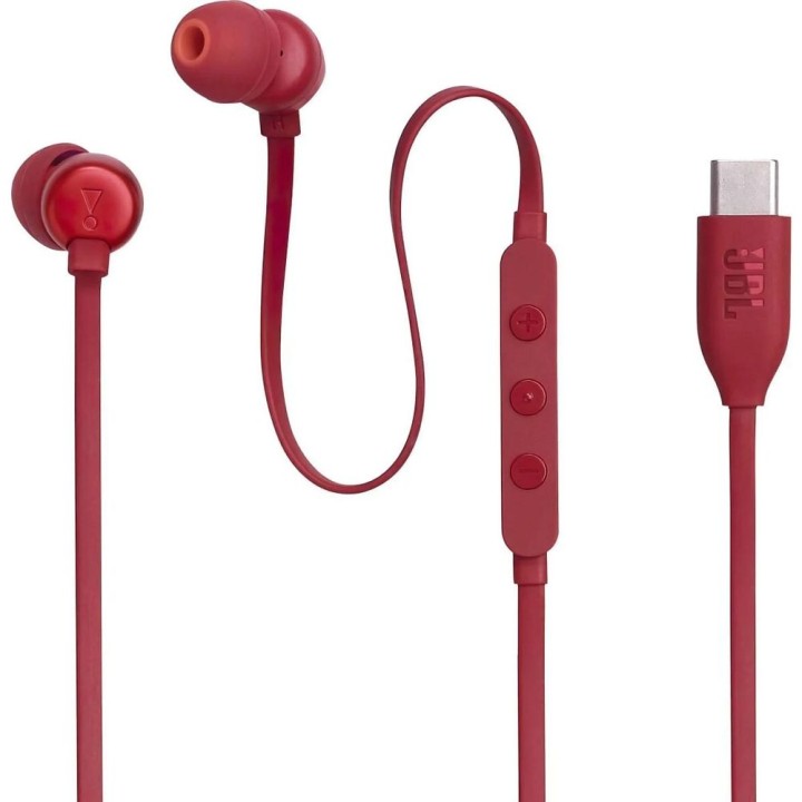 Wired in-ear headphones USB C JBL Tune 310C red