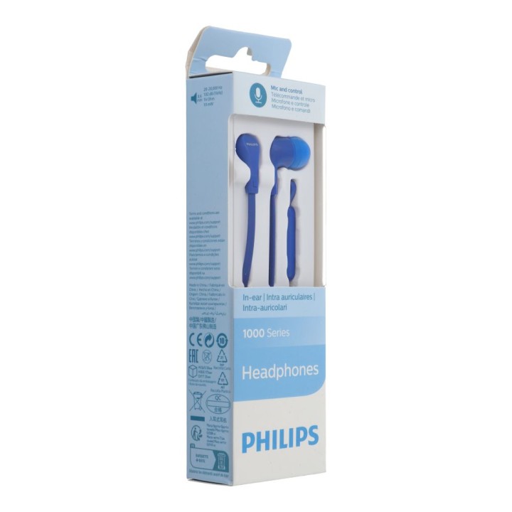 Wired in-ear headphones Jack 3,5 mm Philips TTAE1105BL blue