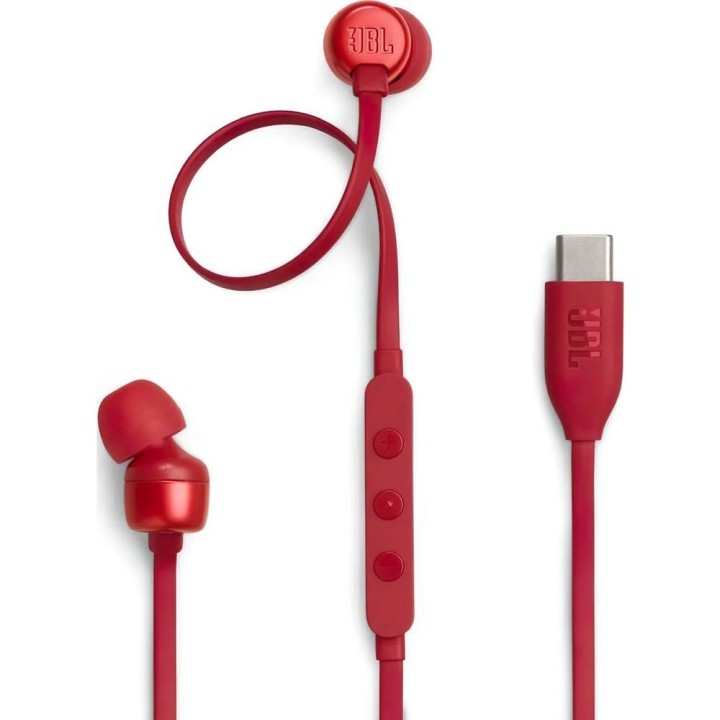 Дротові навушники-вкладиші USB C JBL Tune 310C червоні
