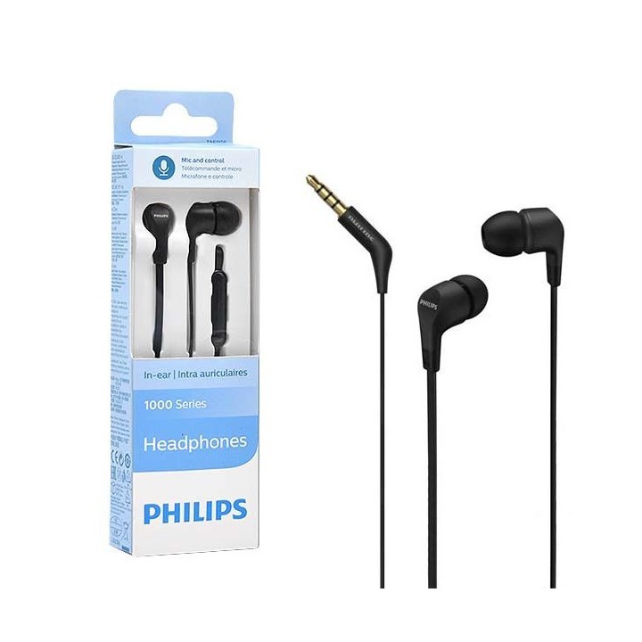 Wired in-ear headphones Jack 3,5 mm Philips TAE1105BK/00 black