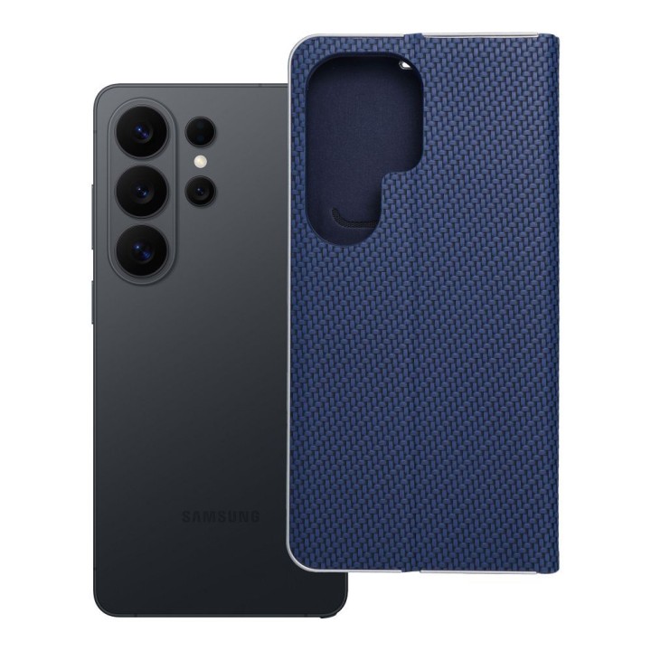 Чехол с клапаном для Samsung S26 ULTRA Luna Book Carbon синий