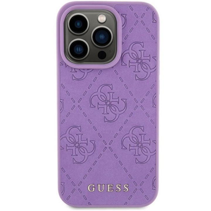 GUESS case for IPHONE 15 Pro Max GUHCP15XP4EPMU (Quilted 4G Classic) light violet