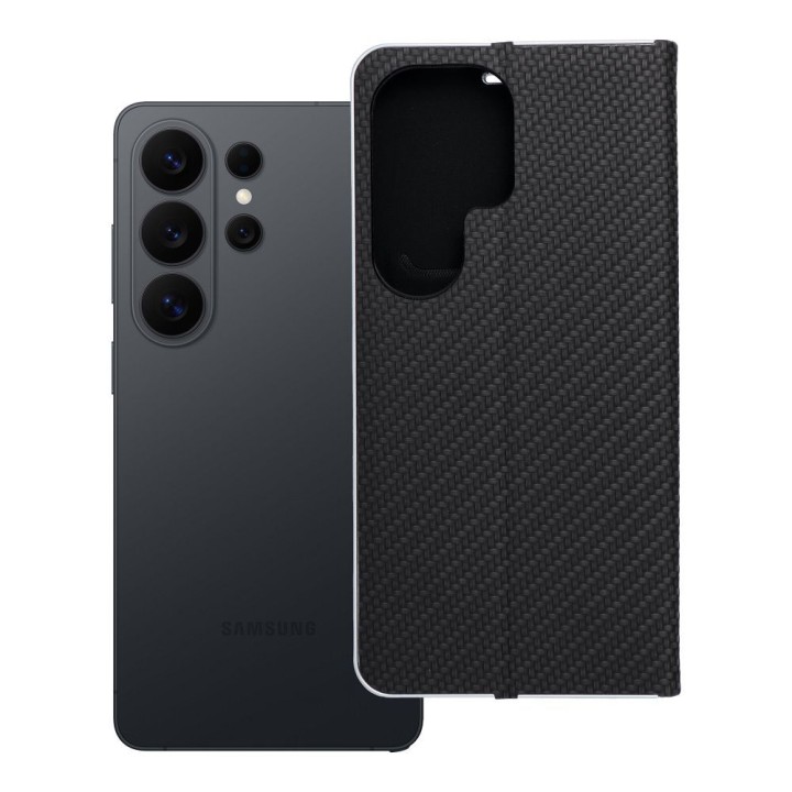 Чохол з клапаном для Samsung S26 ULTRA Luna Book Carbon чорний
