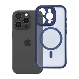 Чехол для iPhone 15 PRO Full Matte Mag Cover совместимый с MagSafe синий