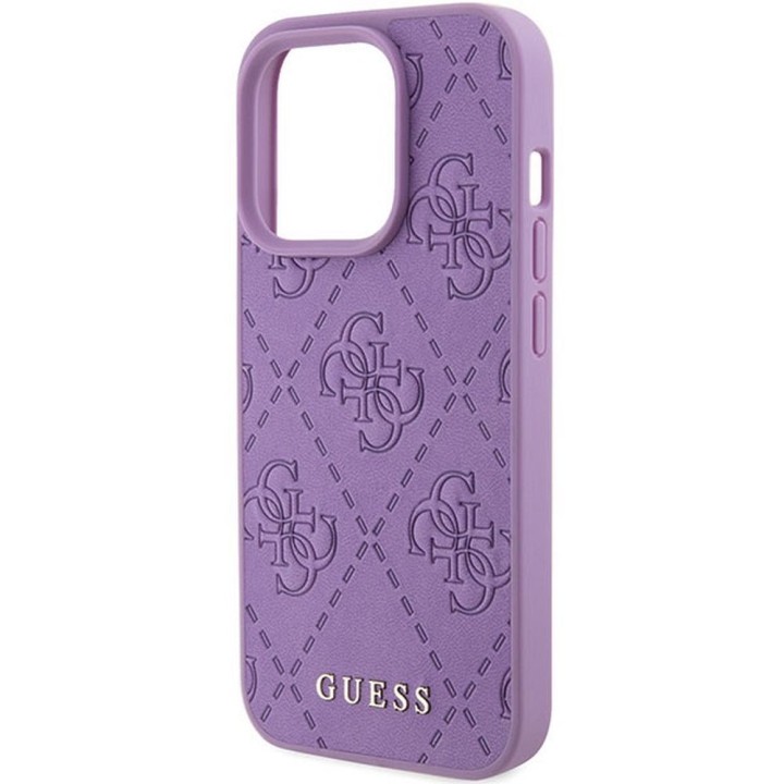 GUESS case for IPHONE 15 Pro GUHCP15LP4EPMU (Quilted 4G Classic) light violet