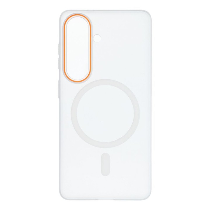 Чохол для Samsung S26 Go Orange сумісний з MagSafe прозорий