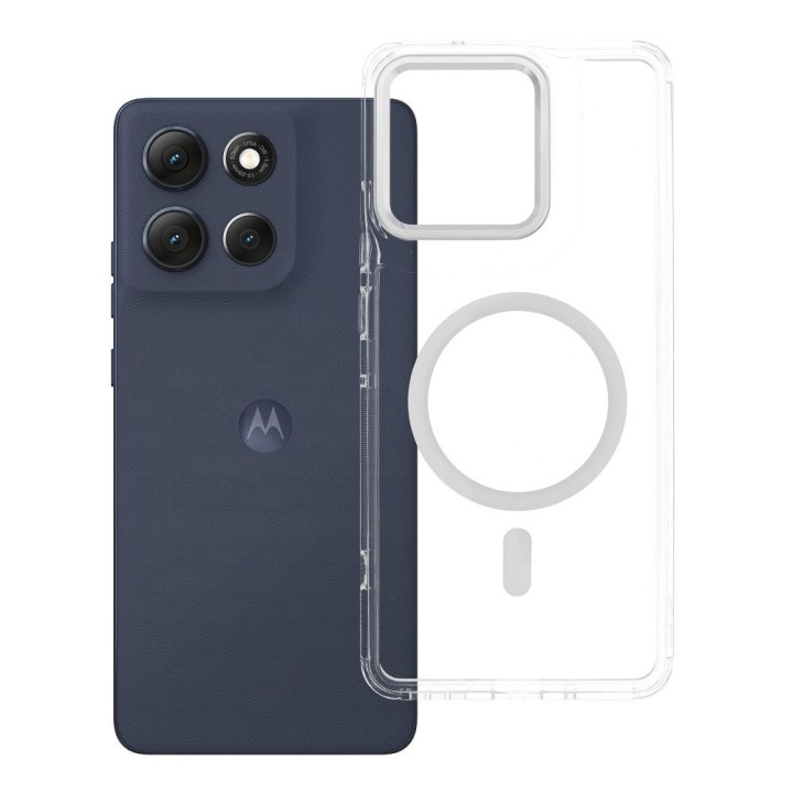 Etui na Motorola G86 Frame Clear Hybrid Mag Cover zgodny z MagSafe transparentne