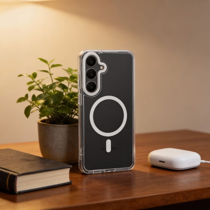 Чохол для Motorola G86 Frame Clear Hybrid Mag Cover сумісний з MagSafe прозорий