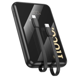 Power bank Hoco 10000 mAh QC PD 22,5W with built-in cables USB C + Lightning Q37 black