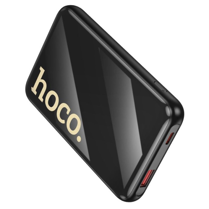 Повербанк Hoco 10000 mAh QC PD 22,5W із вбудованими кабелями USB C + Lightning Q37 чорний