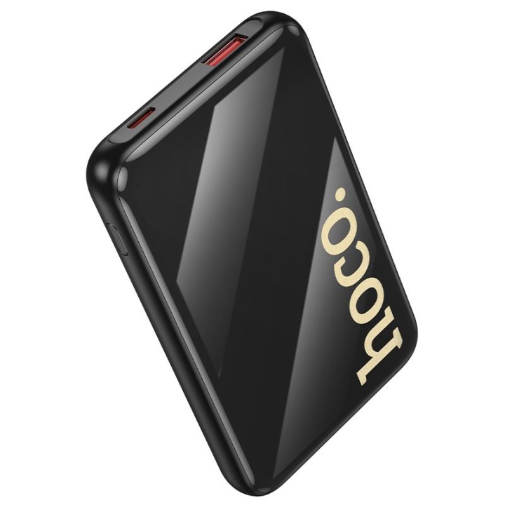 Повербанк Hoco 10000 mAh QC PD 22,5W со встроенными кабелями USB C + Lightning Q37 черный