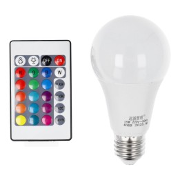 Лампочка LED RGB 15W E27 A65 різнокольорова