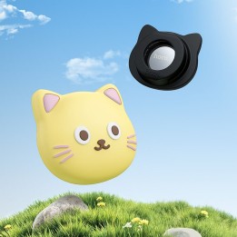 Tracker compatible with Apple Find My Hoco cat-shaped E91D beige