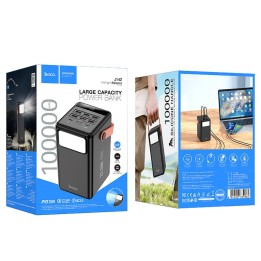 Power bank Hoco 100000 mAh QC PD 2,4A 22,5W with built-in flashlight J142 black