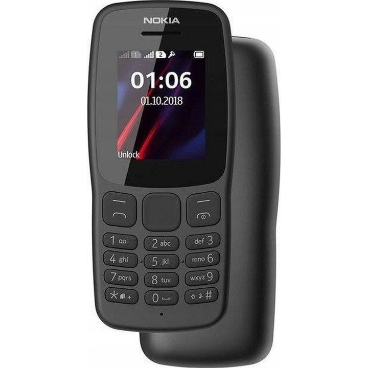 Мобільний телефон Nokia 106 2G DualSim чорний