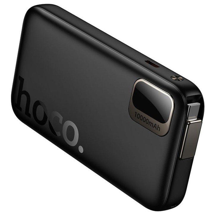 Power bank Hoco 10000 mAh QC PD 20W with retractable cable USB C Q51 black