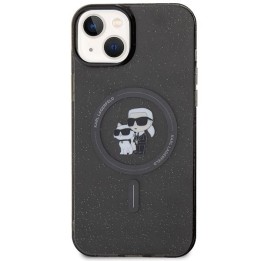 KARL LAGERFELD чехол для IPHONE 15 KLHMP15SHGKCNOK (Glitter + MAG) черный