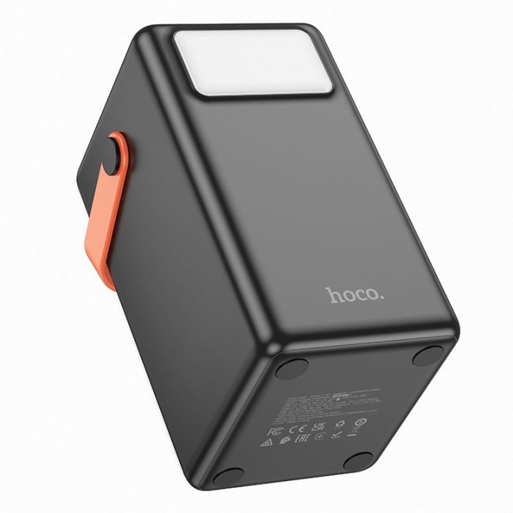 Повербанк Hoco 100000 mAh QC PD 2,4A 22,5W з вбудованою ліхтариком J142 чорний