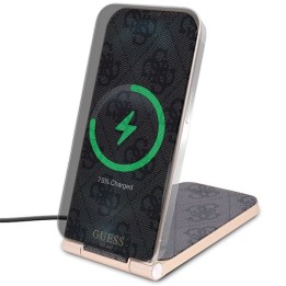 Беспроводное зарядное устройство Guess 2 в 1 совместимое с MagSafe 15W складное GUDCFAL4PEGK золотое