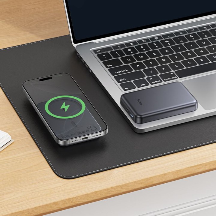 Повербанк совместимый с MagSafe Hoco 5000 mAh 2A 5W J160 серый