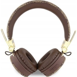 Wireless on-ear headphones Guess Metal Logo GUBH704GEMW brown