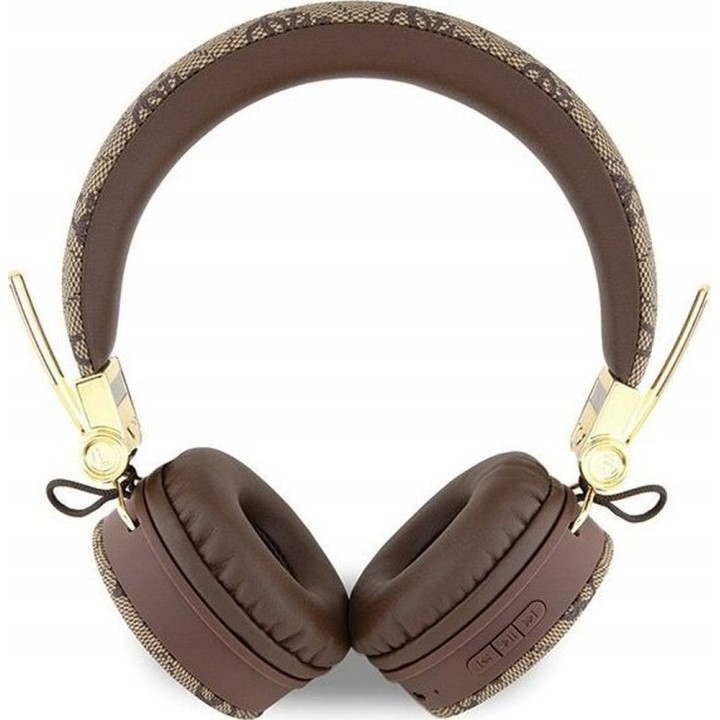 Wireless on-ear headphones Guess Metal Logo GUBH704GEMW brown