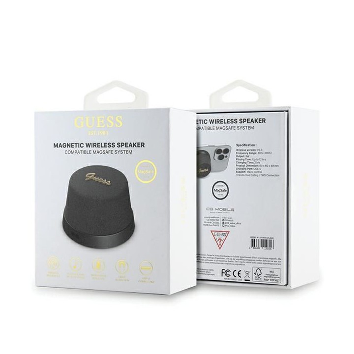 Wireless speaker Guess Magnetic Script Metal GUWSC3ALSMK black