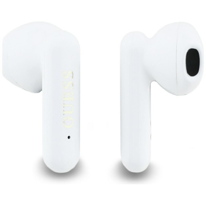 Wireless in-ear headphones Guess TWS 4G Metal Logo white